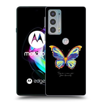 Picasee Motorola Edge 20 Hülle - Schwarzes Silikon - Diamanty Black