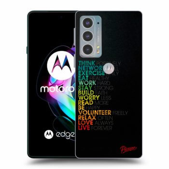 Picasee Motorola Edge 20 Hülle - Schwarzes Silikon - Motto life