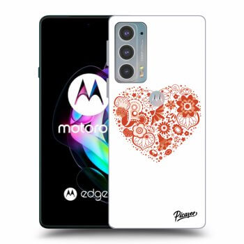Picasee Motorola Edge 20 Hülle - Schwarzes Silikon - Big heart