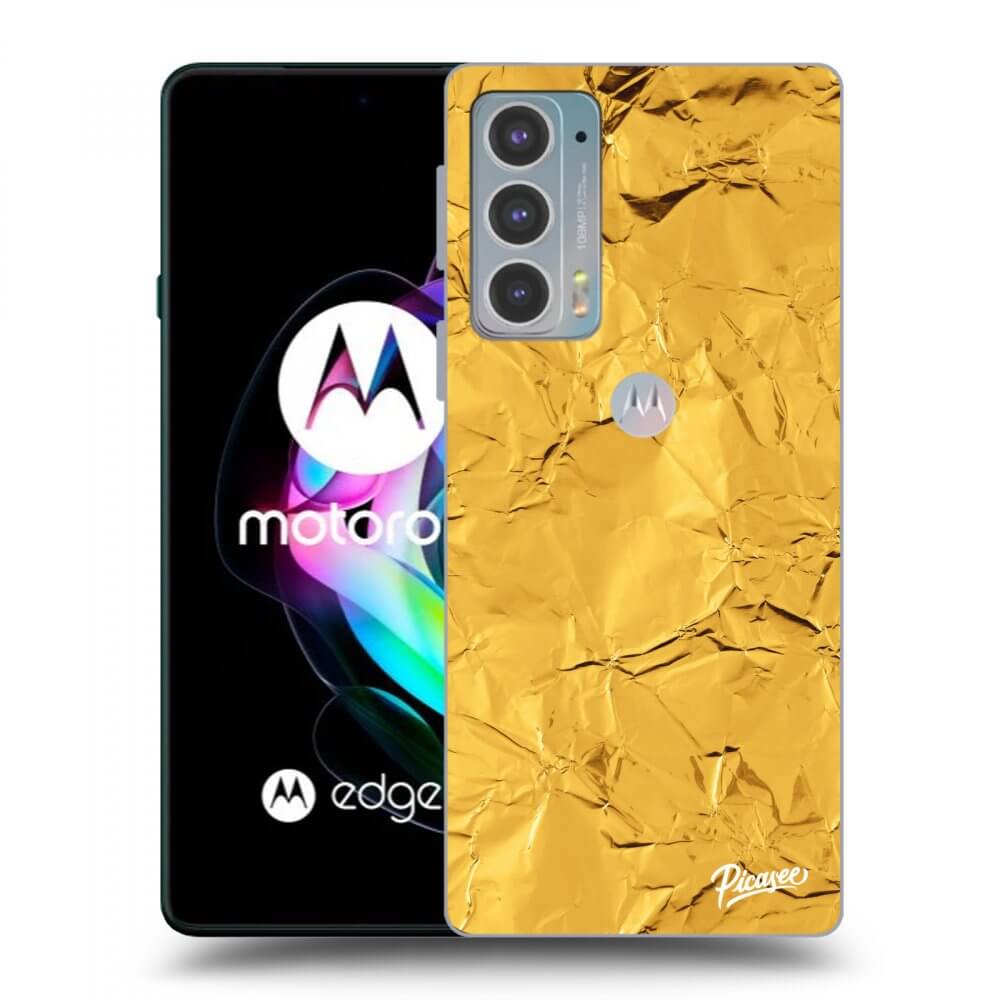Picasee Motorola Edge 20 Hülle - Schwarzes Silikon - Gold