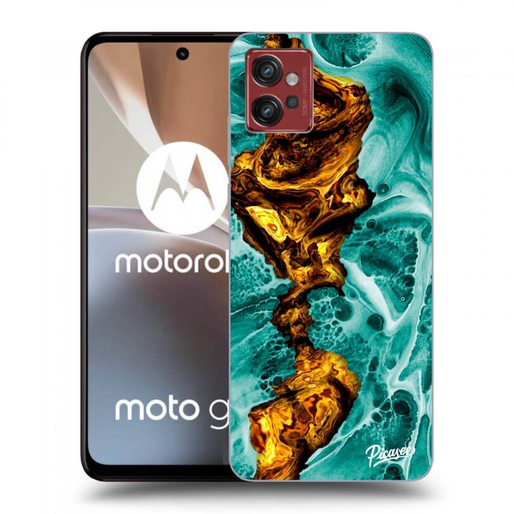 Picasee Motorola Moto G32 Hülle - Transparentes Silikon - Goldsky