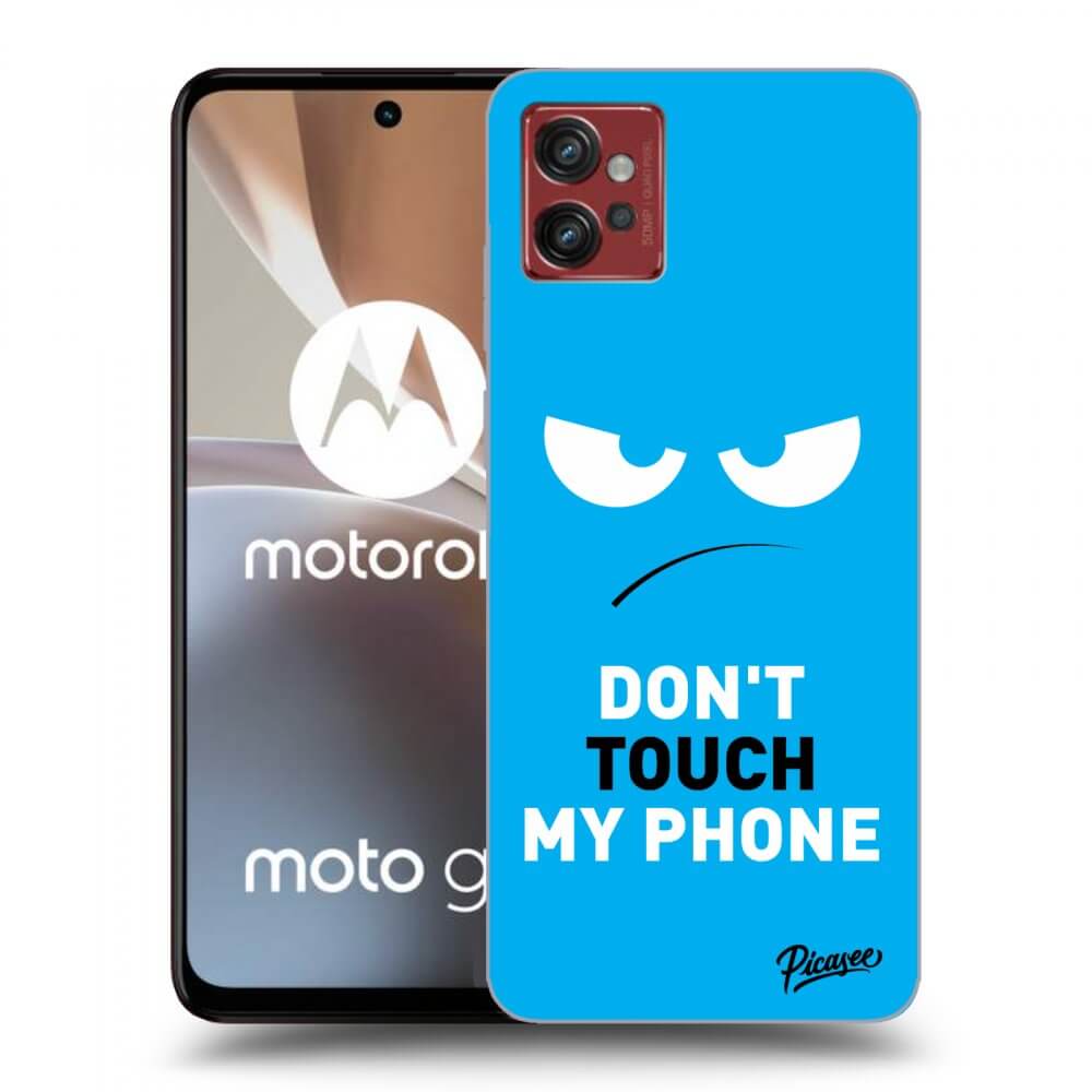 Picasee Motorola Moto G32 Hülle - Schwarzes Silikon - Angry Eyes - Blue