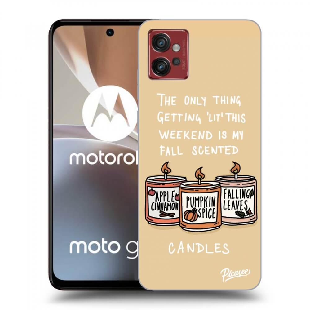 Picasee Motorola Moto G32 Hülle - Schwarzes Silikon - Candles