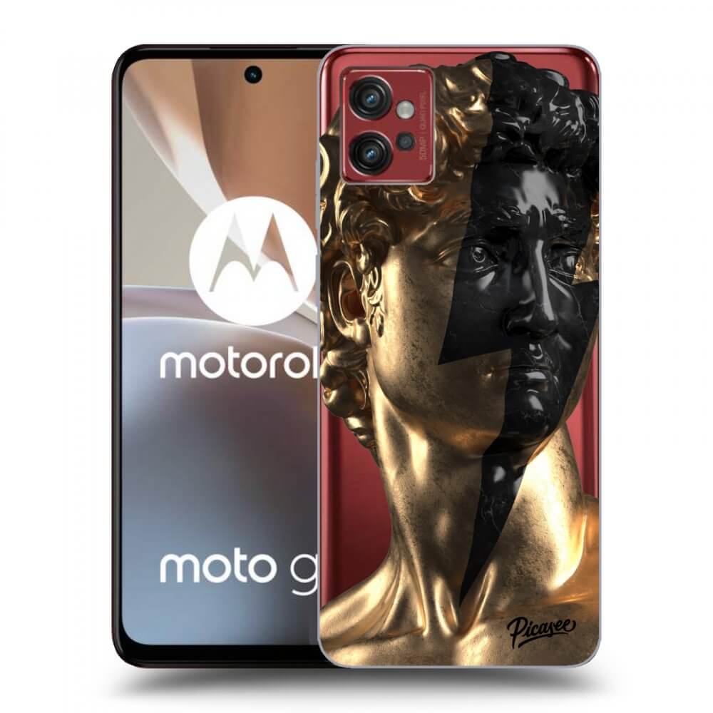 Picasee Motorola Moto G32 Hülle - Transparentes Silikon - Wildfire - Gold