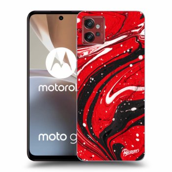 Picasee Motorola Moto G32 Hülle - Schwarzes Silikon - Red black
