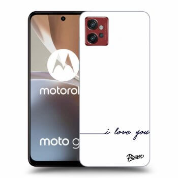 Picasee Motorola Moto G32 Hülle - Schwarzes Silikon - I love you