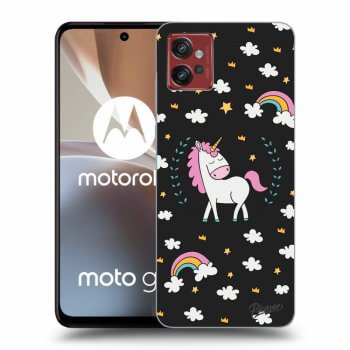 Picasee Motorola Moto G32 Hülle - Schwarzes Silikon - Unicorn star heaven