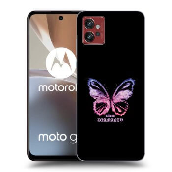 Picasee Motorola Moto G32 Hülle - Schwarzes Silikon - Diamanty Purple