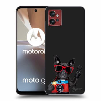 Picasee Motorola Moto G32 Hülle - Schwarzes Silikon - French Bulldog