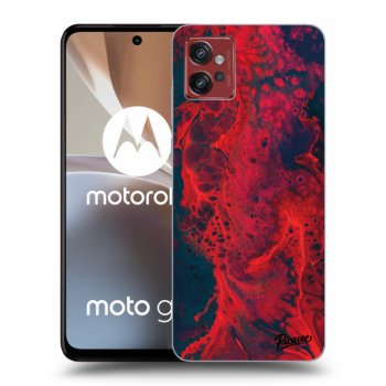 Picasee Motorola Moto G32 Hülle - Schwarzes Silikon - Organic red