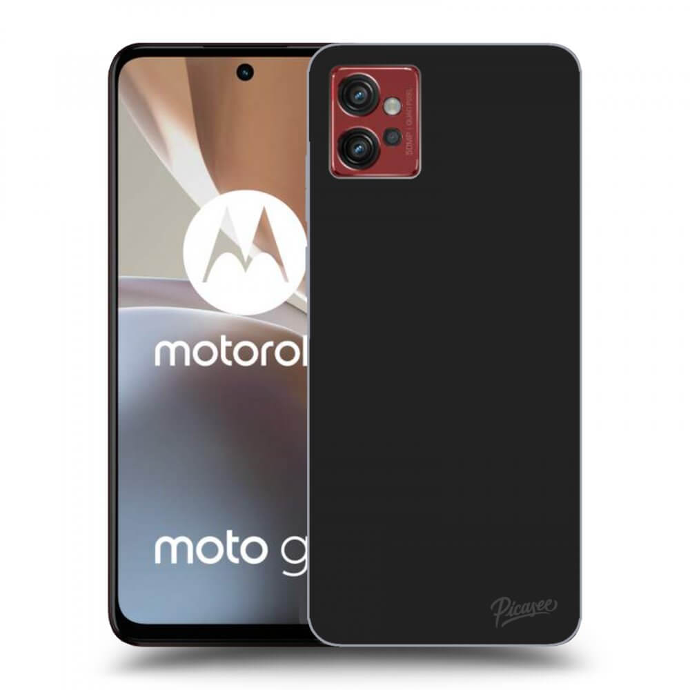 Picasee Motorola Moto G32 Hülle - Schwarzes Silikon - Clear