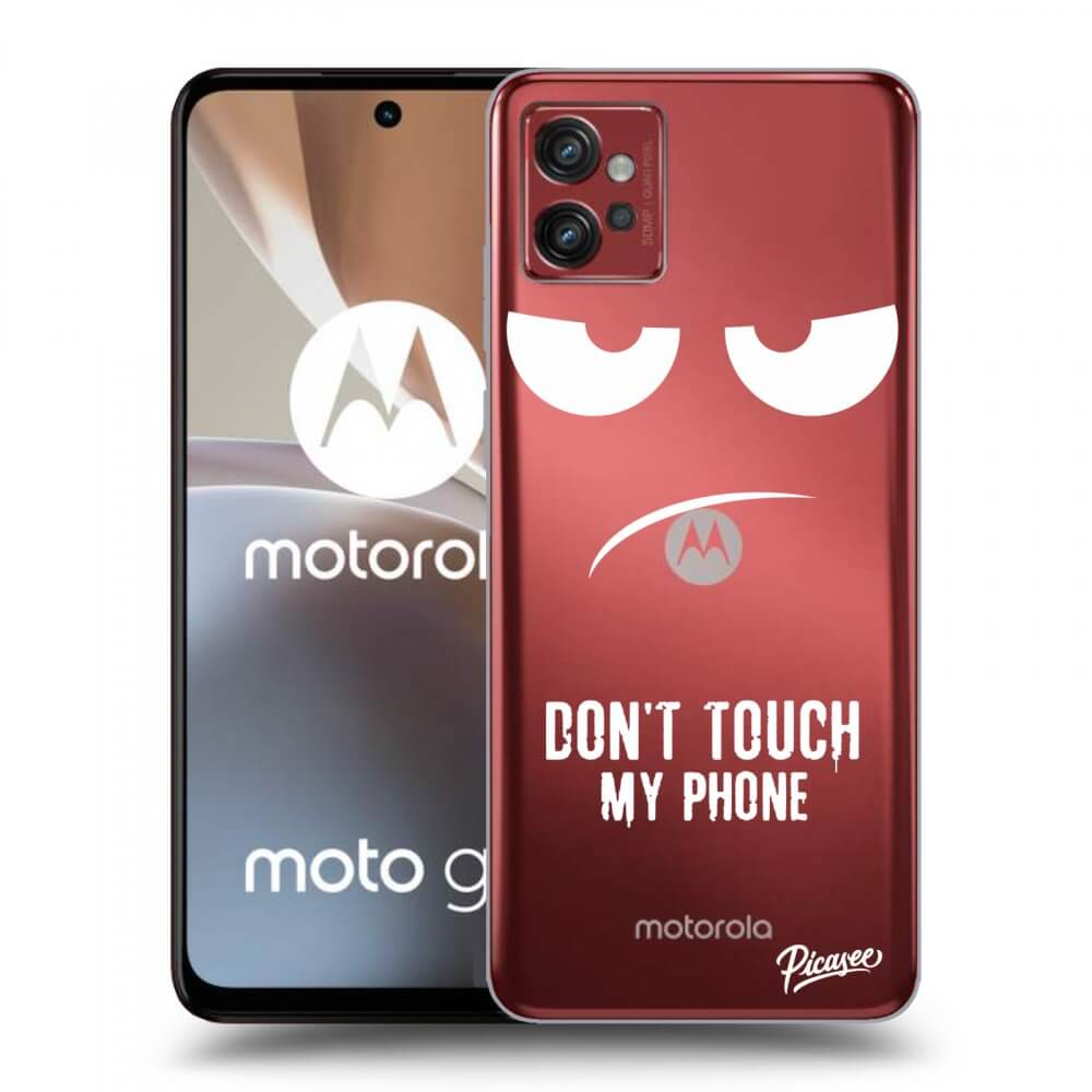 Picasee Motorola Moto G32 Hülle - Transparentes Silikon - Don't Touch My Phone