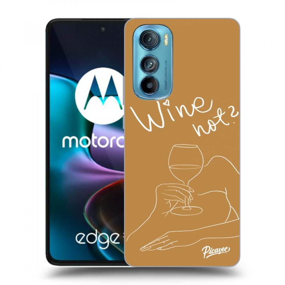 Picasee Motorola Edge 30 Hülle - Transparentes Silikon - Wine not