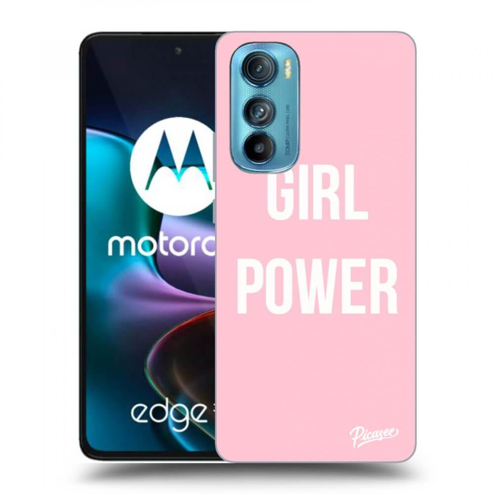 Picasee Motorola Edge 30 Hülle - Schwarzes Silikon - Girl power