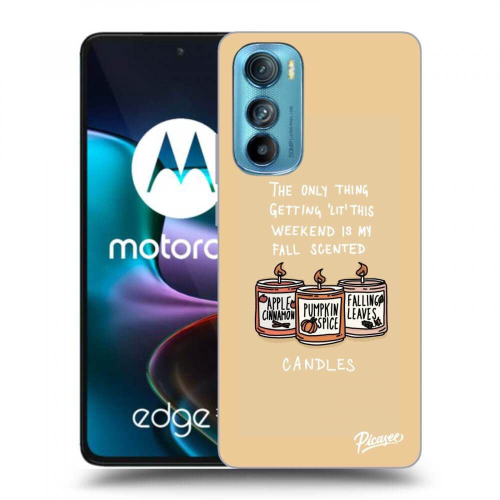 Picasee Motorola Edge 30 Hülle - Schwarzes Silikon - Candles
