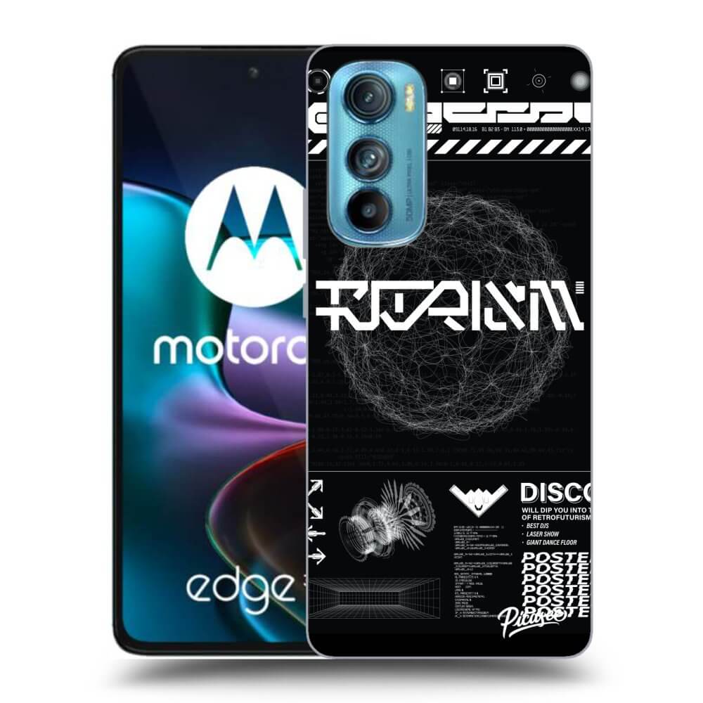 Picasee Motorola Edge 30 Hülle - Transparentes Silikon - BLACK DISCO
