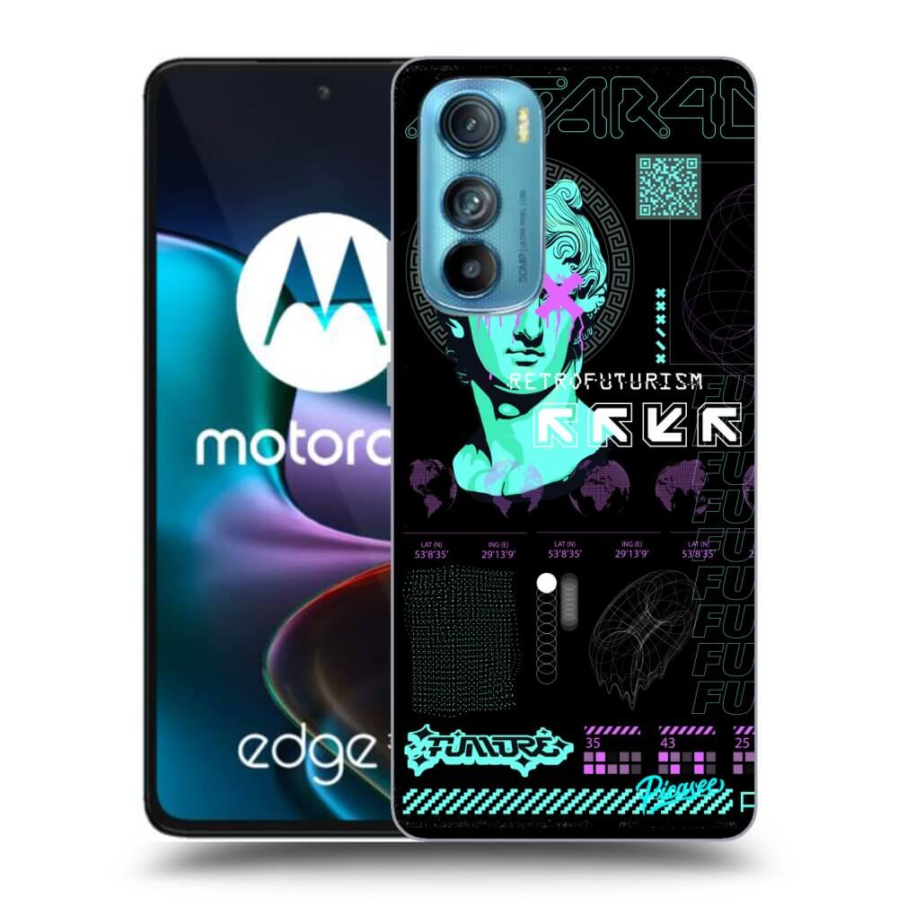 Picasee Motorola Edge 30 Hülle - Schwarzes Silikon - RETRO