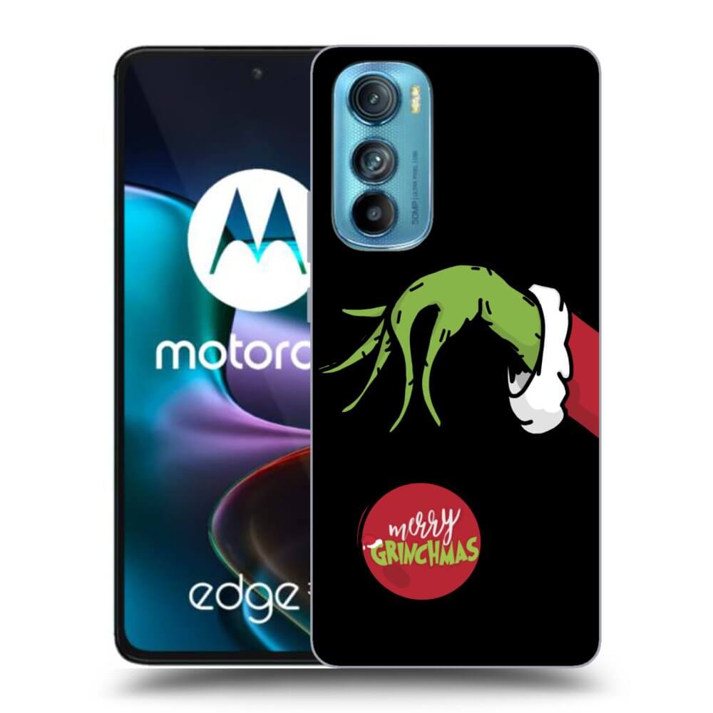 Picasee Motorola Edge 30 Hülle - Schwarzes Silikon - Grinch