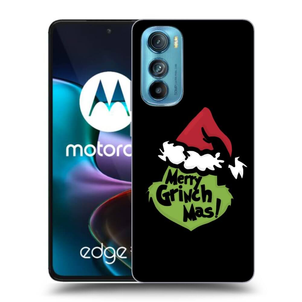 Picasee Motorola Edge 30 Hülle - Schwarzes Silikon - Grinch 2