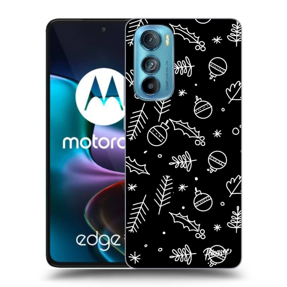 Picasee Motorola Edge 30 Hülle - Schwarzes Silikon - Mistletoe