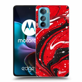 Picasee Motorola Edge 30 Hülle - Schwarzes Silikon - Red black