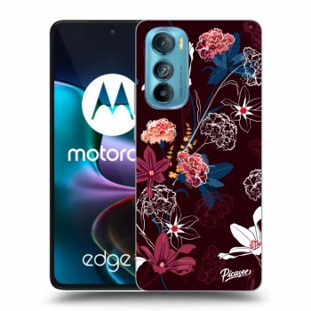 Picasee Motorola Edge 30 Hülle - Schwarzes Silikon - Dark Meadow