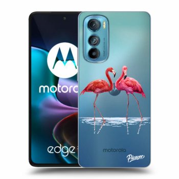 Picasee Motorola Edge 30 Hülle - Transparentes Silikon - Flamingos couple