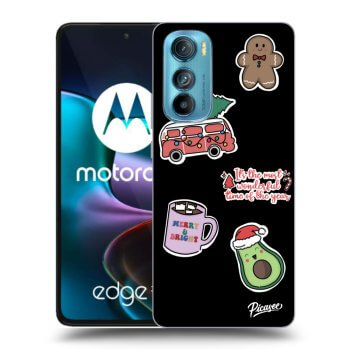 Hülle für Motorola Edge 30 - Christmas Stickers