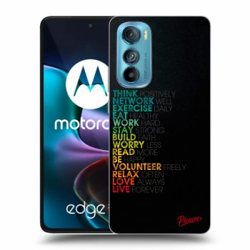 Picasee Motorola Edge 30 Hülle - Schwarzes Silikon - Motto life