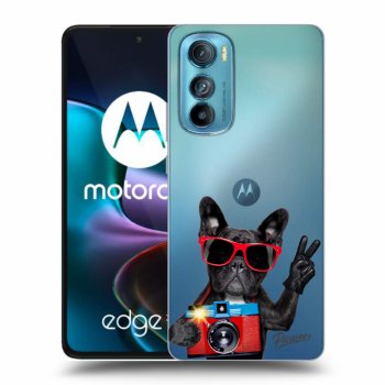 Picasee Motorola Edge 30 Hülle - Transparentes Silikon - French Bulldog