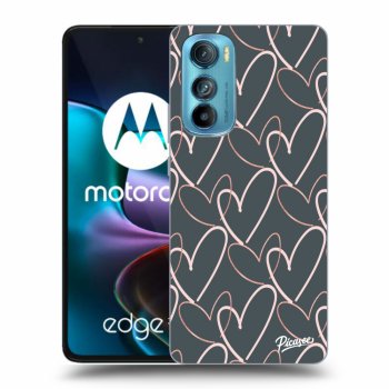 Picasee Motorola Edge 30 Hülle - Schwarzes Silikon - Lots of love