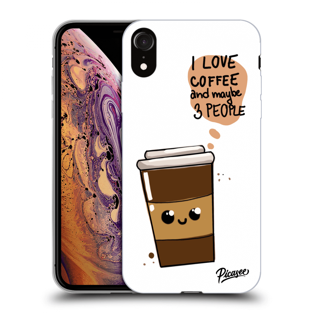 Picasee Apple iPhone XR Hülle - Transparentes Silikon - Cute coffee