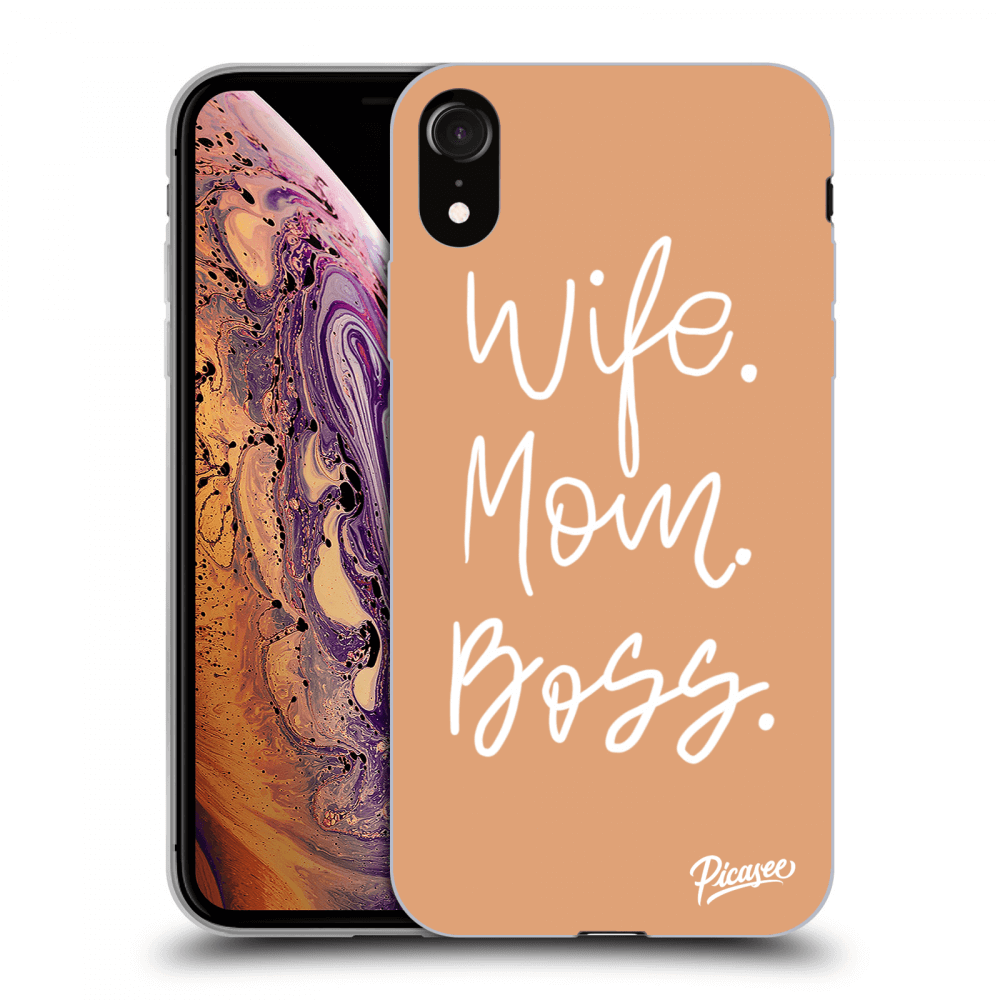 Picasee Apple iPhone XR Hülle - Schwarzes Silikon - Boss Mama