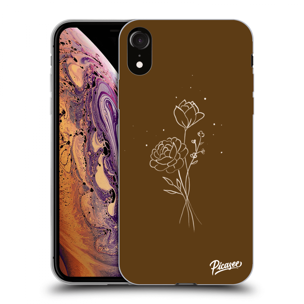 Picasee ULTIMATE CASE für Apple iPhone XR - Brown flowers