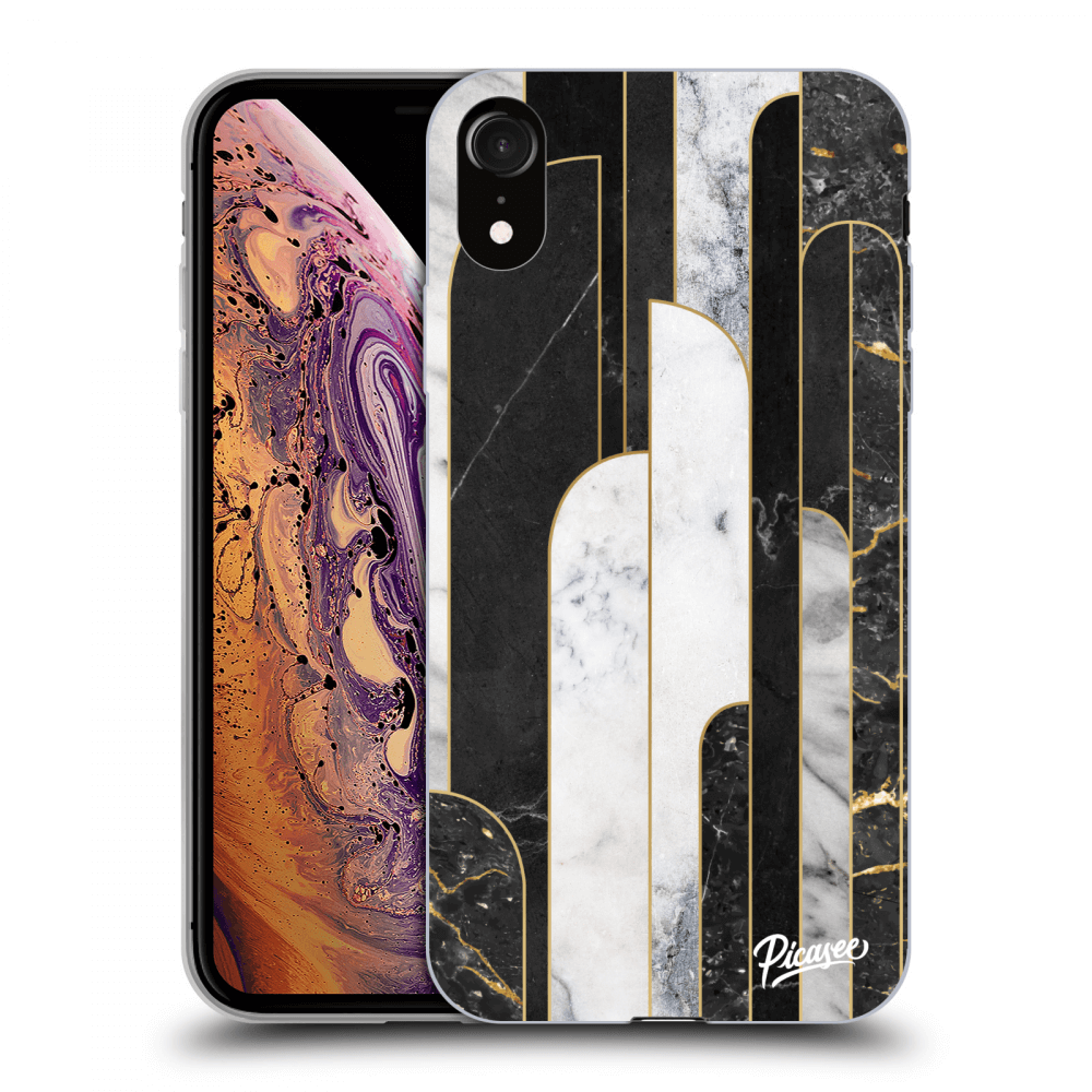 Picasee ULTIMATE CASE für Apple iPhone XR - Black & White tile