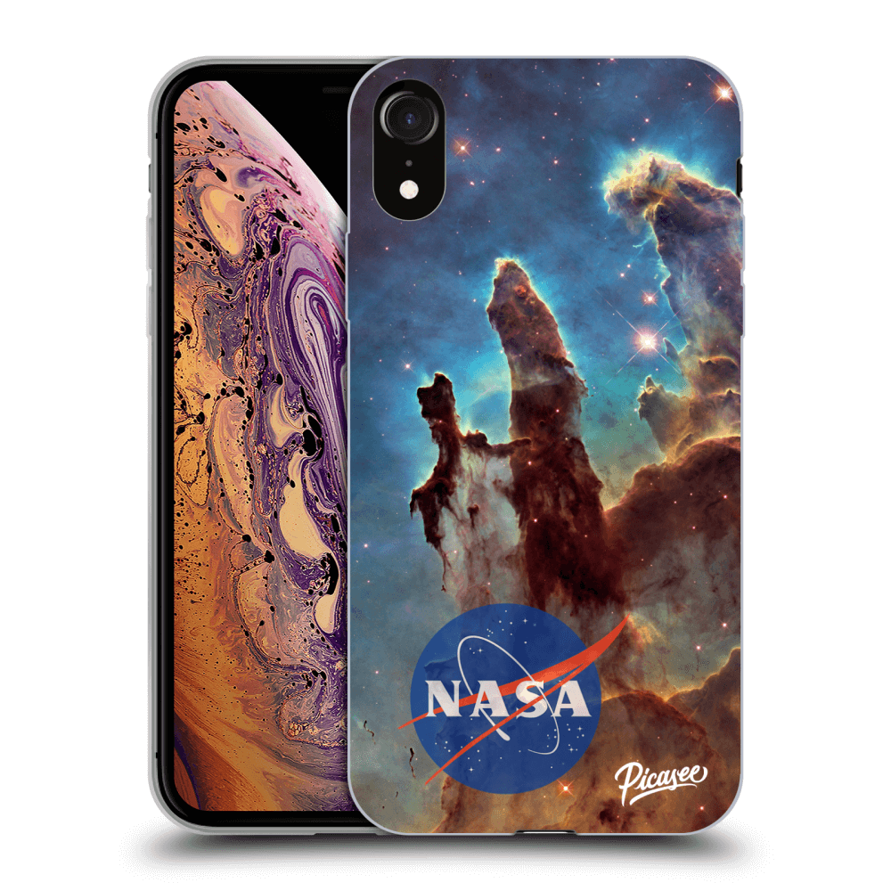 Picasee Apple iPhone XR Hülle - Schwarzes Silikon - Eagle Nebula