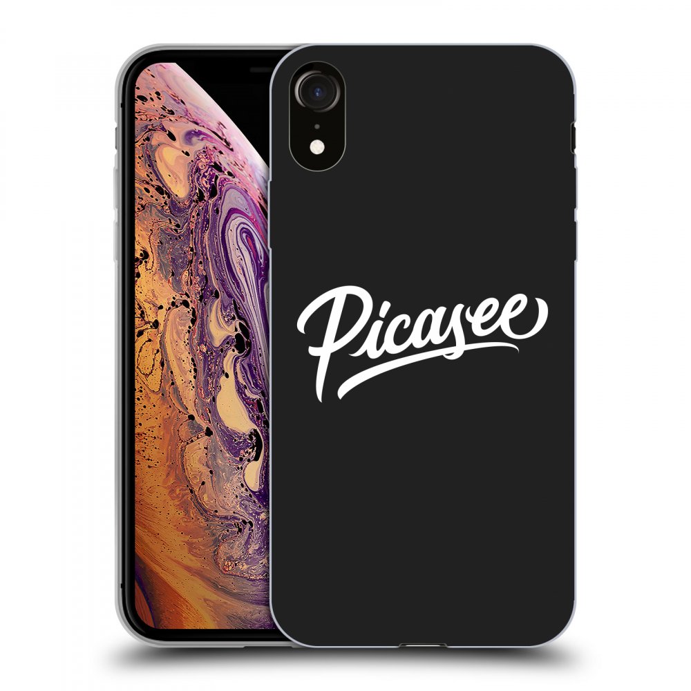 Picasee Apple iPhone XR Hülle - Schwarzes Silikon - Picasee - White
