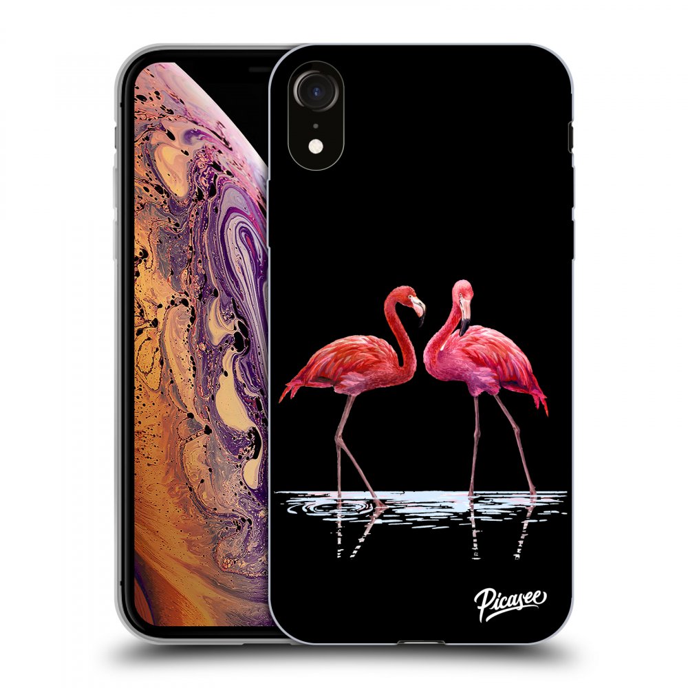 Picasee ULTIMATE CASE für Apple iPhone XR - Flamingos couple