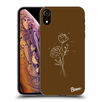 Hülle für Apple iPhone XR - Brown flowers