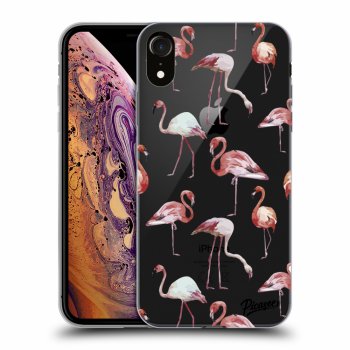 Picasee Apple iPhone XR Hülle - Transparentes Silikon - Flamingos