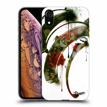 Picasee Apple iPhone XR Hülle - Schwarzes Silikon - Roses white