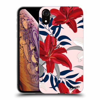 Picasee Apple iPhone XR Hülle - Transparentes Silikon - Red Lily