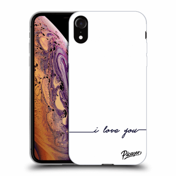 Picasee Apple iPhone XR Hülle - Transparentes Silikon - I love you
