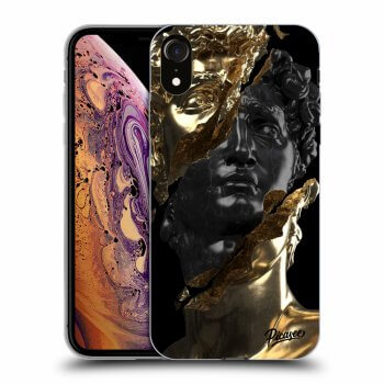 Picasee Apple iPhone XR Hülle - Schwarzes Silikon - Gold - Black