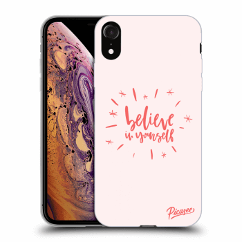 Picasee Apple iPhone XR Hülle - Schwarzes Silikon - Believe in yourself