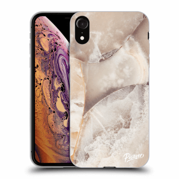 Picasee Apple iPhone XR Hülle - Transparentes Silikon - Cream marble
