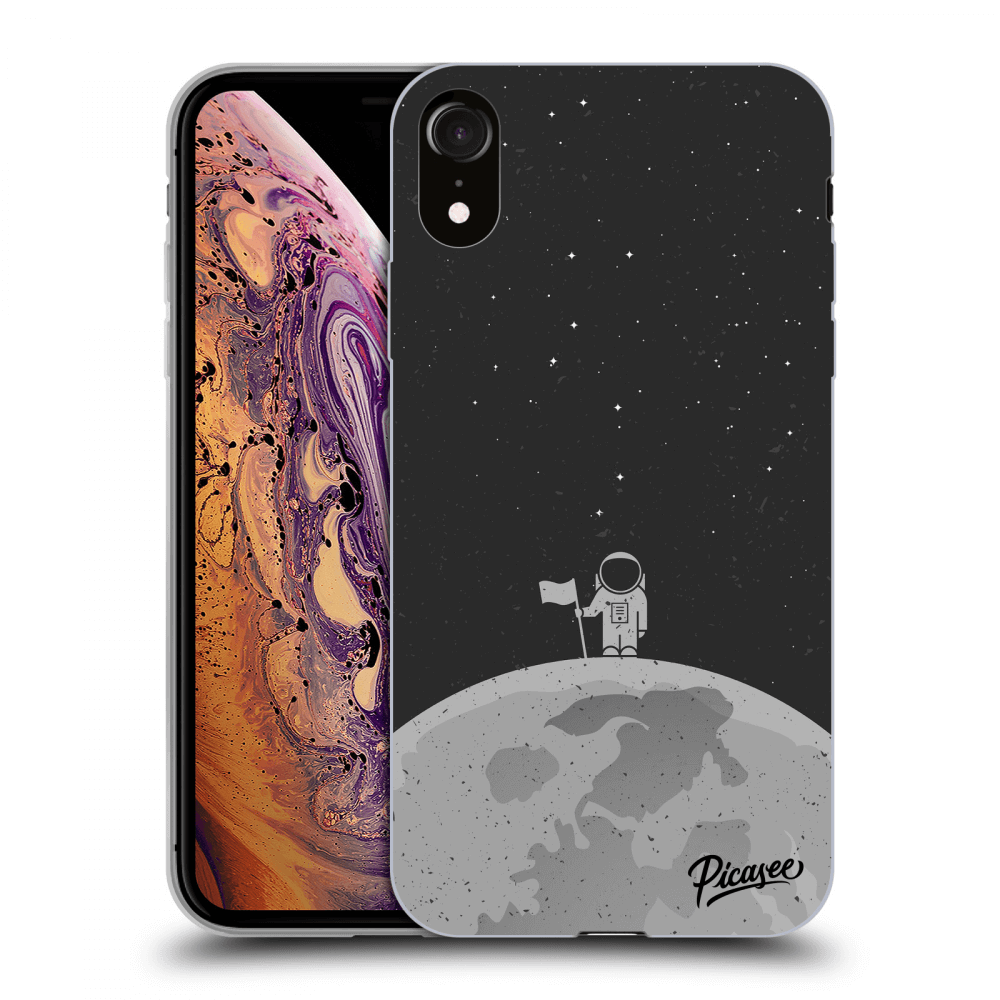 Picasee Apple iPhone XR Hülle - Schwarzes Silikon - Astronaut