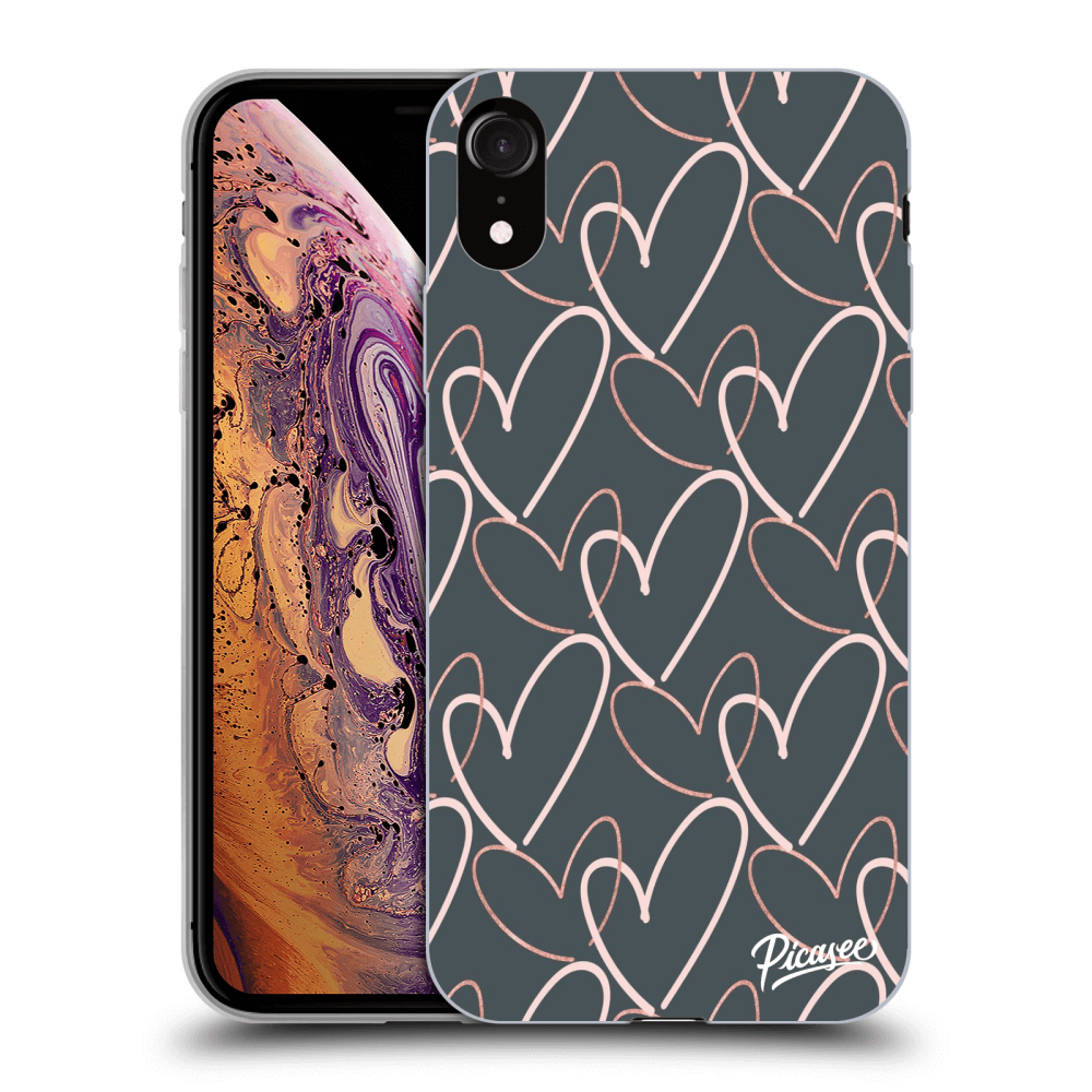 Picasee Apple iPhone XR Hülle - Schwarzes Silikon - Lots of love