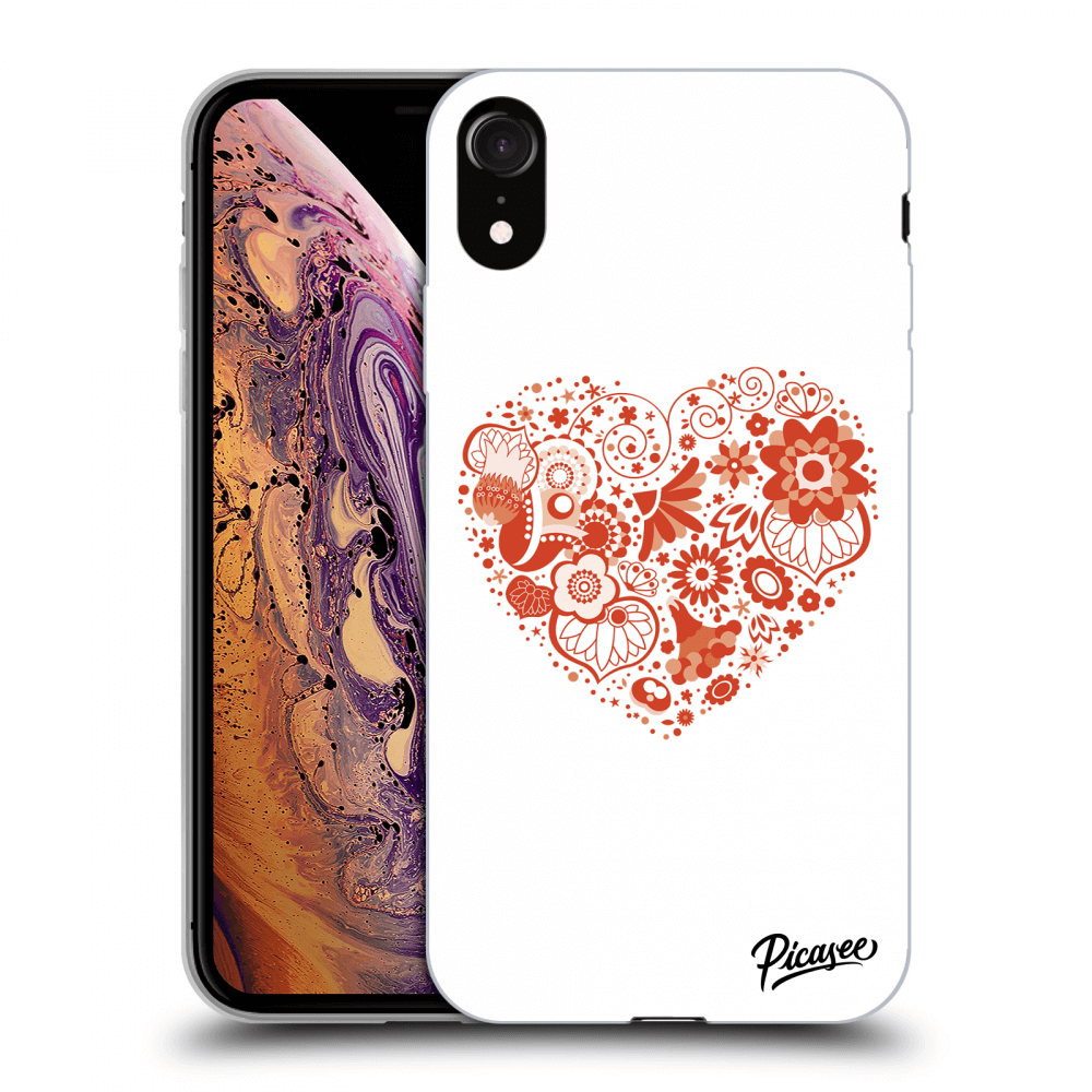 Apple IPhone XR Hülle - Schwarzes Silikon - Big Heart