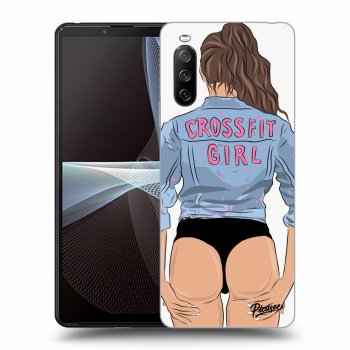 Picasee Sony Xperia 10 III Hülle - Schwarzes Silikon - Crossfit girl - nickynellow